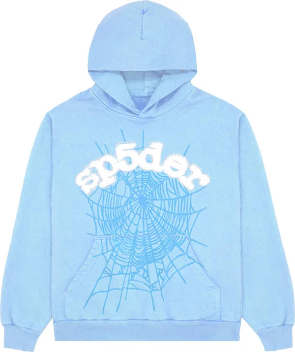 SP5DER HOODIE (BLUE/RINESTONE)