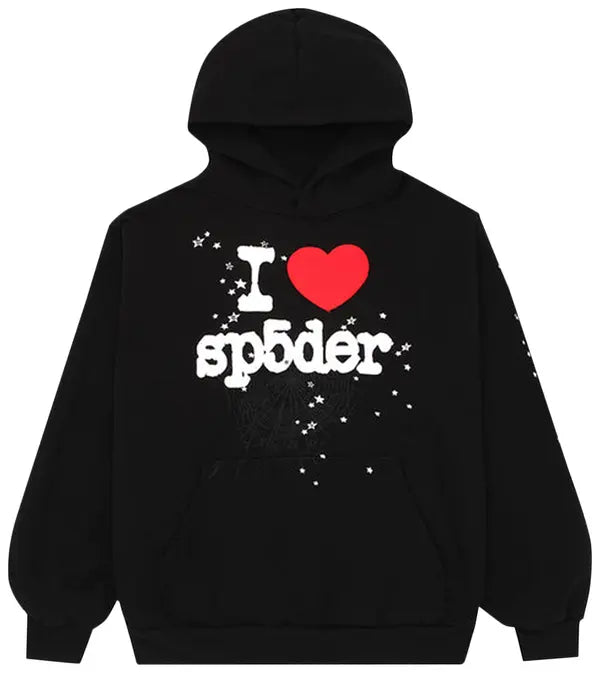 I LOVE SP5DER HOODIE (BLACK)