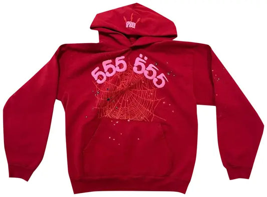 SP5DER HOODIE (PINK/RED)